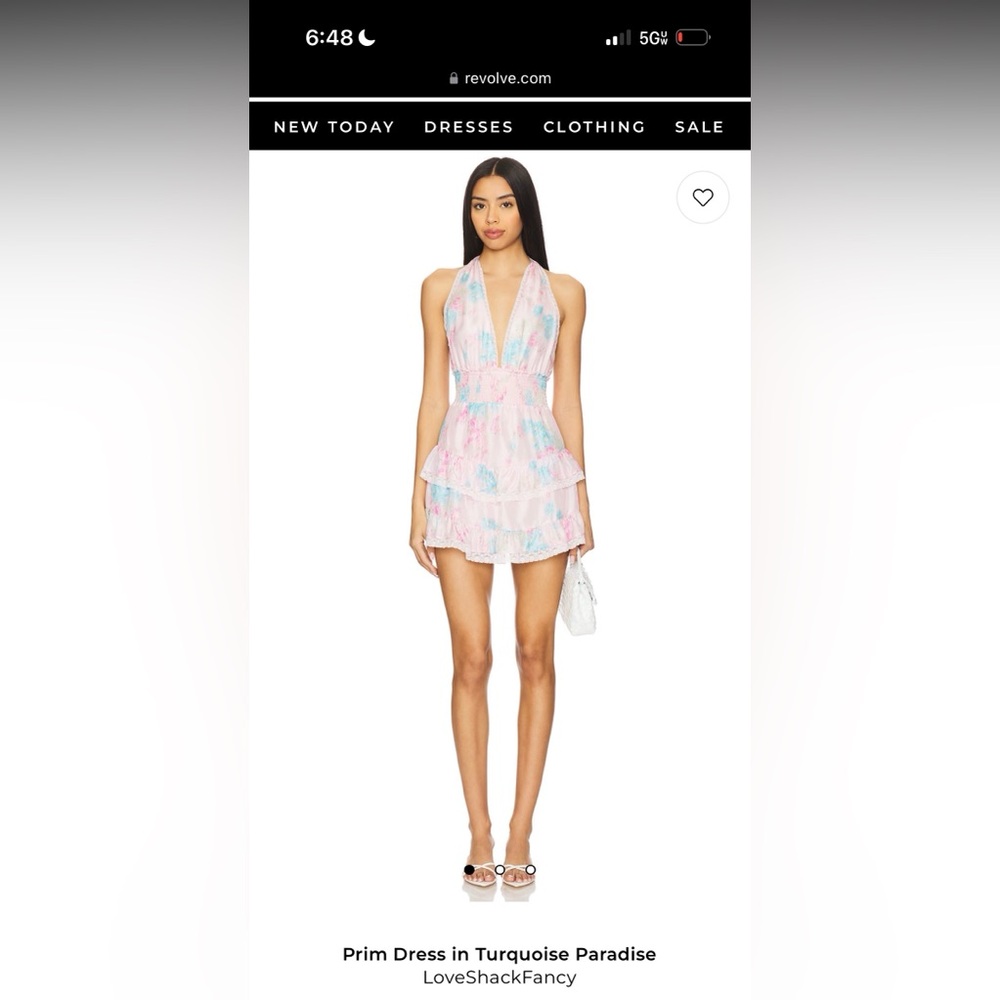 Love Shack Fancy NWT Prism dress in Turquoise paradise